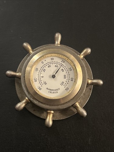 Vintage ship wheel brass